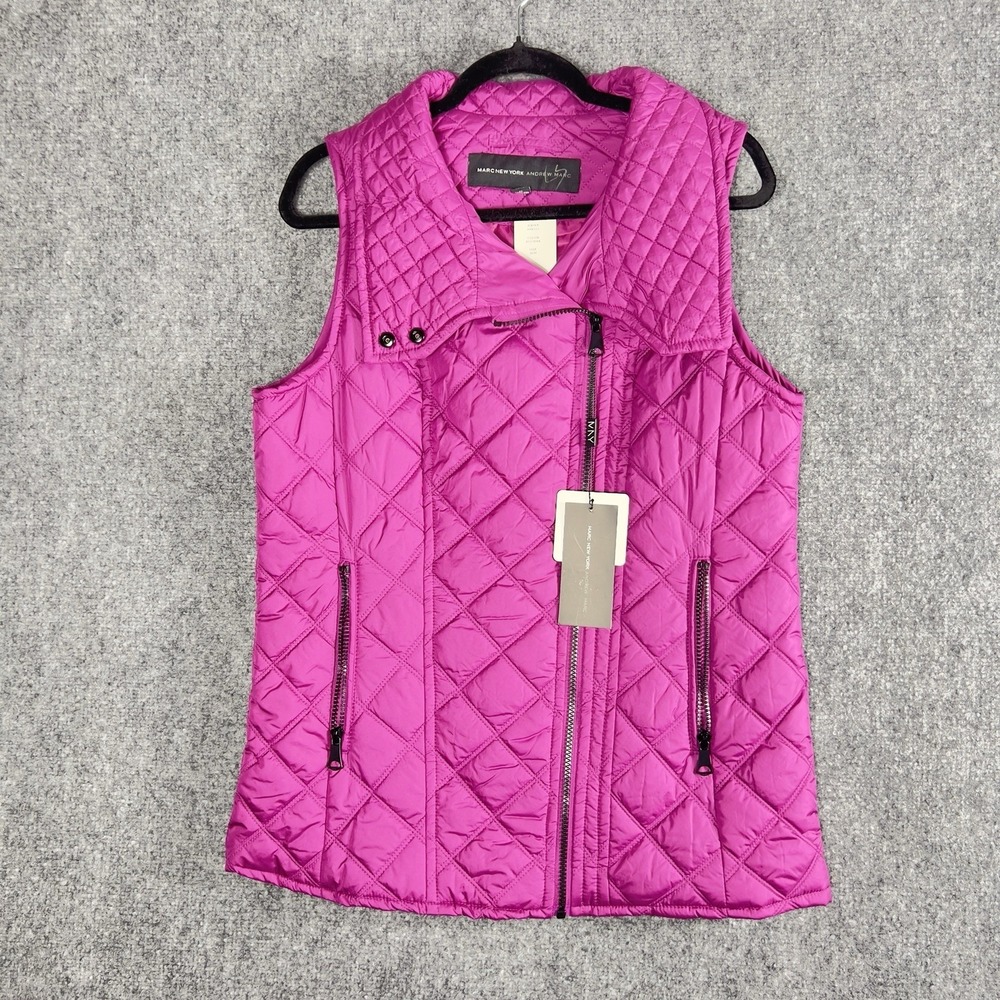 Marc New Yorkβ Andrew Marc Quilted Puffer Vest Women's Medium NWT Pink